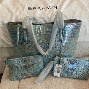 🆕Brahmin “Brooke - Wonderland” Tote and matching NWT Daisy Clutch